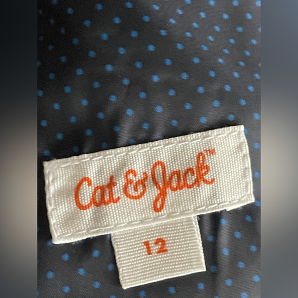 Cat & Jack 12 navy blue blazer. Polka dot inside. Exc cond - Picture 11 of 11